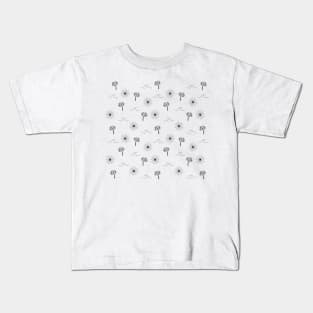 surf sun and palm tree pattern Kids T-Shirt